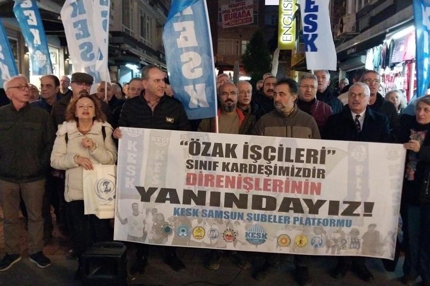 Samsun'da Özak Tekstil işçileriyle dayanışma eylemi: İşçilerin taleplerini sahipleniyoruz