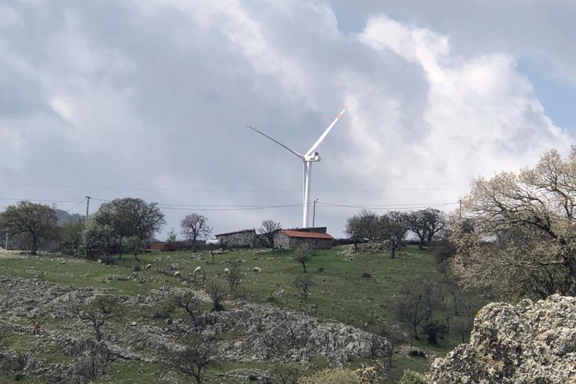 Çanakkale Ayvacık Cemaller ve Keçikaya köylerine kurulan RES tribünü 