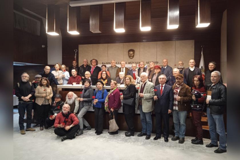 Türkiye YAzarlar Sendikası'nın 6 Şubat'taki 50. yıl basın toplantısı | Fotoğraf: Şeyma Akcan/Evrensel