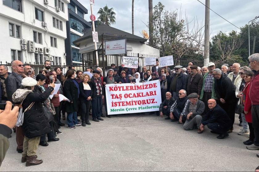 Mersin'de taş ocağına karşı eylem 