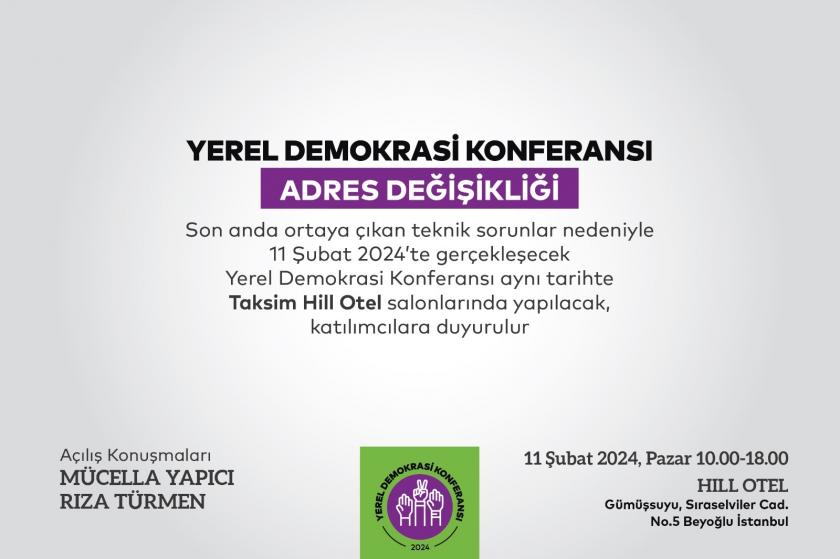 Yerel Demokrasi Konferansı davetiyesi