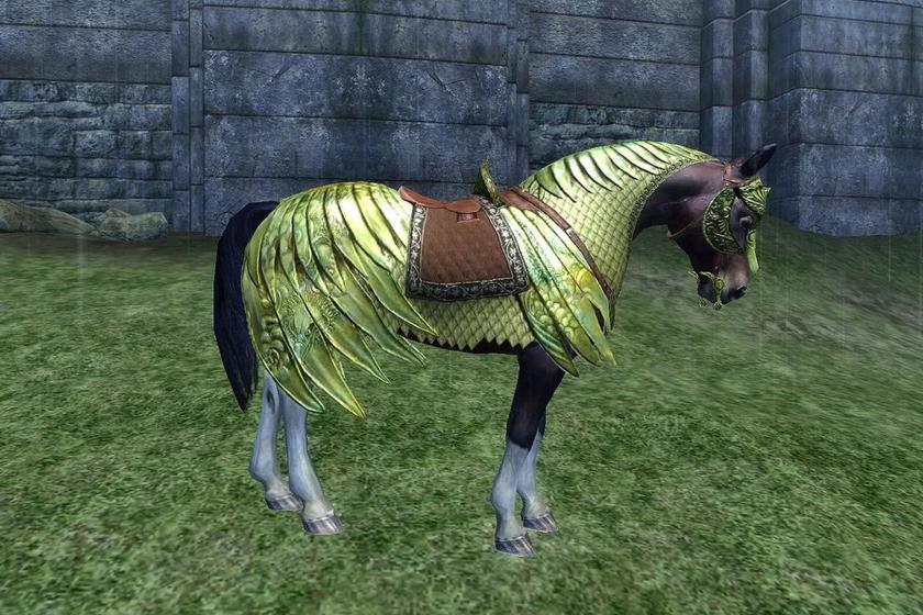 The Elder Scrolls IV: Oblivion'da 2,50 dolara satılan DLC ile açılan at zırhı 