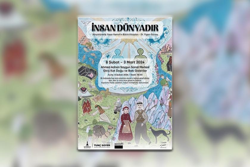 'İnsan Dünyadır' başlıklı serginin afişi