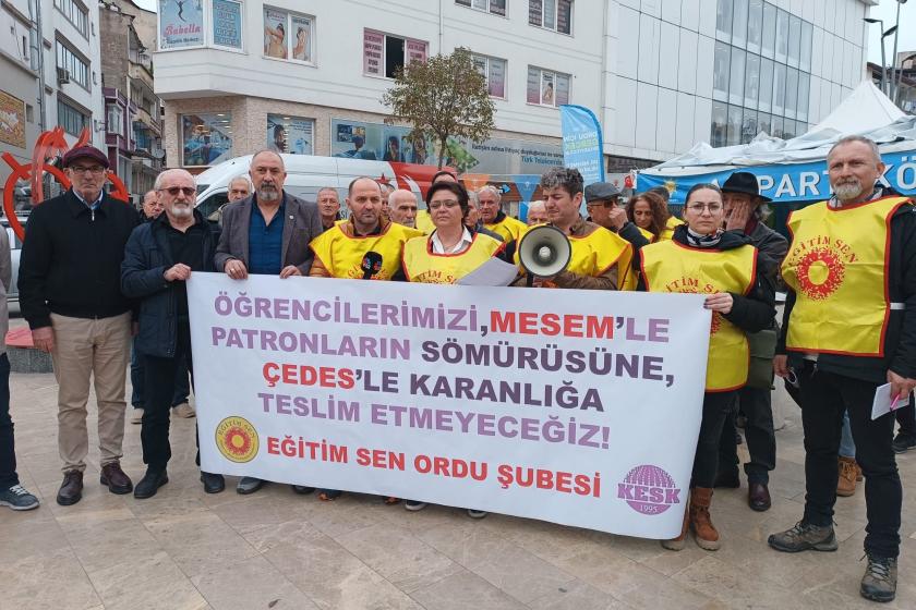 Ordu'da Eğitim Sen'in ÇEDES ve MESEM'e karşı açıklama 