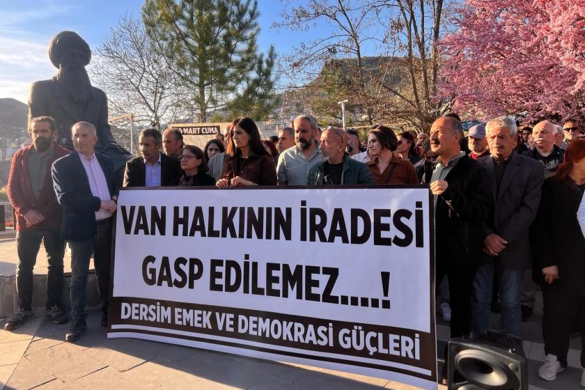 Dersim emek ve demokrasi güçleri seyit rıza parkında basın açıklaması düzenledi