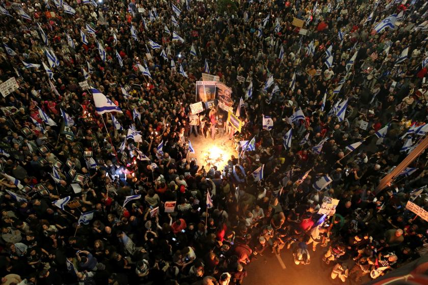 İsrail hükümetini protesto eylemi