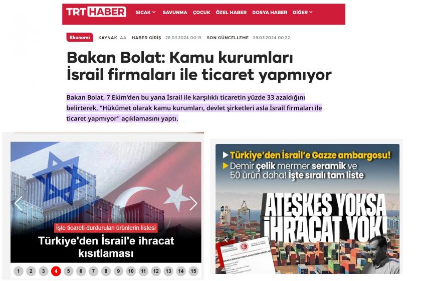 TRT Haber, Türkiye ve Takvim'in haberleri