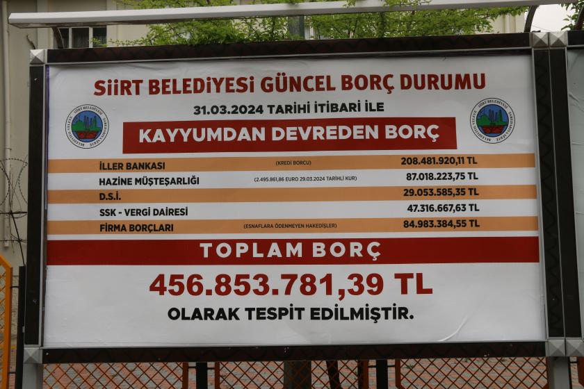 Siirt belediyesi kayyumunun bıraktığı borç