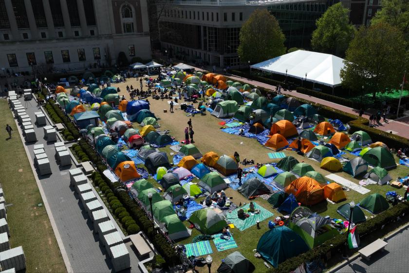 Columbia Üniversitesi öğrencilerinin Filistin'e destek eylemi 