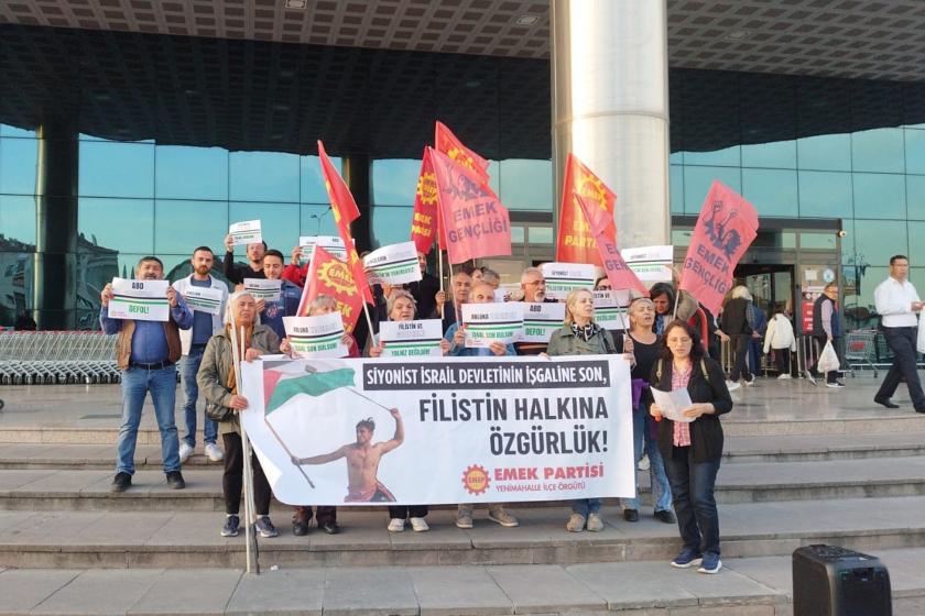 Emek Partisi Yenimahalle ilçe örgütü Filistin'e destek açıklaması yaptı 