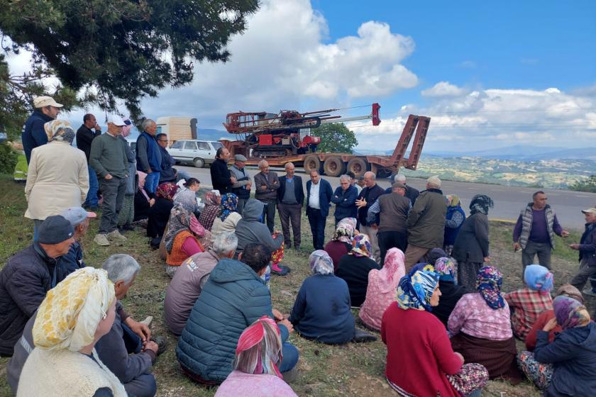 Manis gördes  Kalemoğlu köylüleri nitel madeninin sondaj çalışmasına karşı izin vermedi 