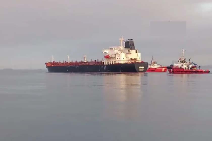 Boğazda sürüklenen tanker