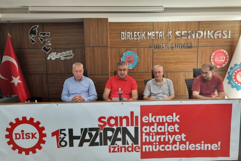 Birleşik Metal-İş Sendikası'nın basın açıklaması.