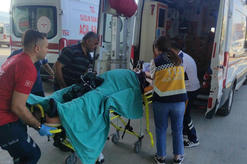 Burdur'da diyaliz sonrası rahatsızlanan kişinin ambulans görüntüsü.