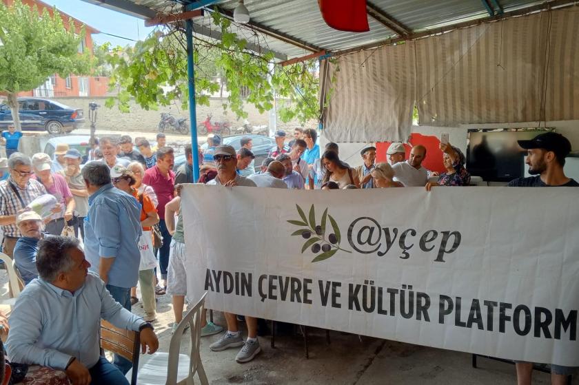 Aydın’ın Yenipazar ilçesi Karacaören köyünde ÇED toplantısı protestosu