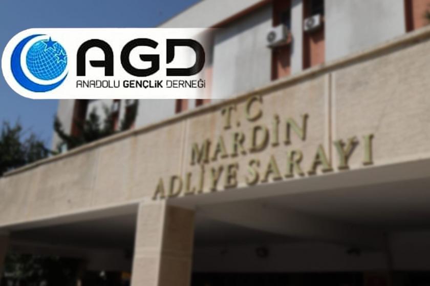 Anadolu Gençlik Derneği logosu ve Mardin Adliye Sarayı yazısı 