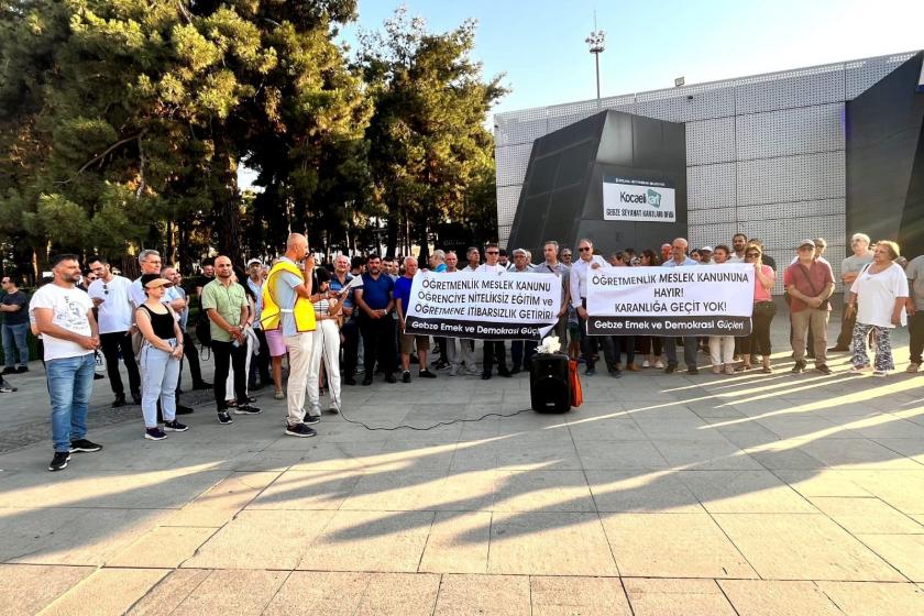 Gebze'de ÖMK'ye karşı yapılan açıklama.