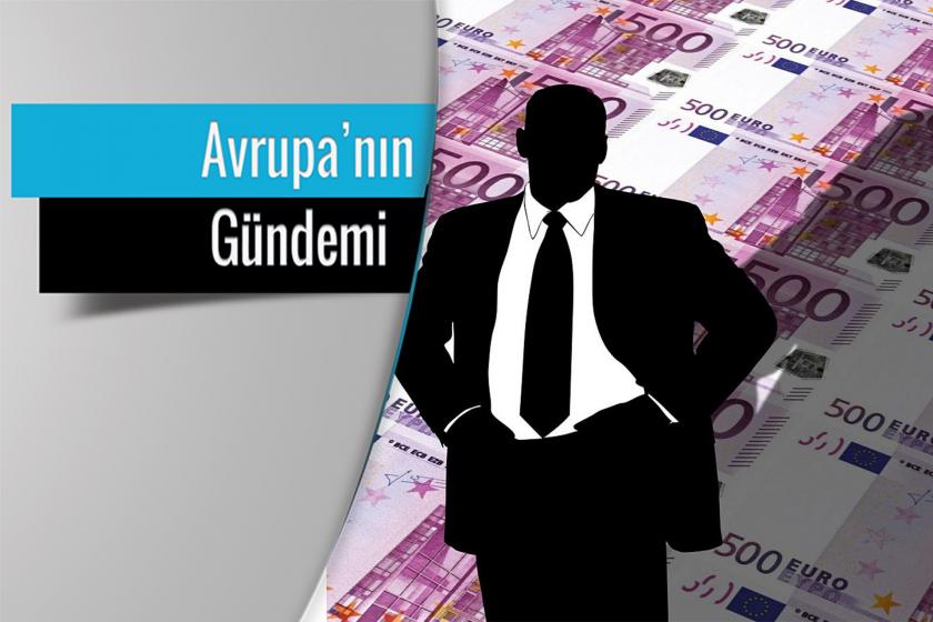 avro banknotlarının önünde erkek figürü