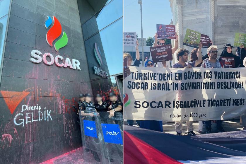 Filistin İçin Bin Genç üyeleri, SOCAR'ı protesto ederken