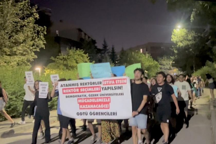 odtü öğrencileri rektör atamasını protesto etti