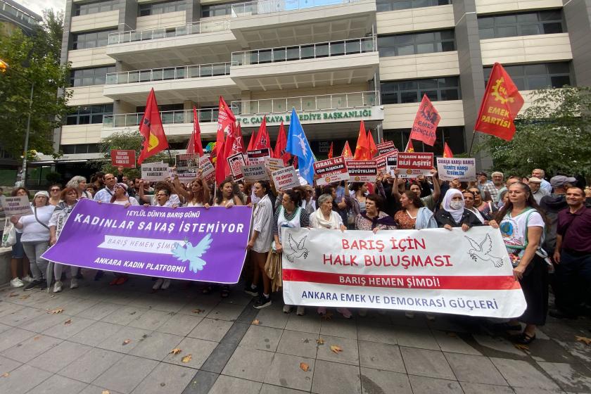 Ankara'da düzenlenen 1 Eylül Dünya Barış Günü açıklaması