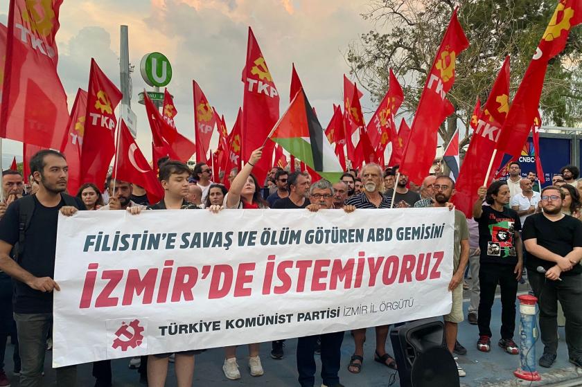 TKP'nin gerçekleştirdiği basın açıklamasından görüntü.