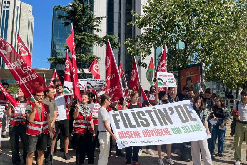 Türkiye İşçi Partili öğrenciler, Ayşenur Ezgi Eygi'nin öldürülmesini İsrail'in İstanbul Başkonsolosluğu önünde protesto etti