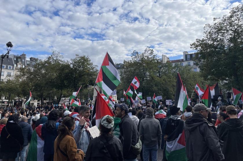 Fransa'da İsrail saldırıları protestosu