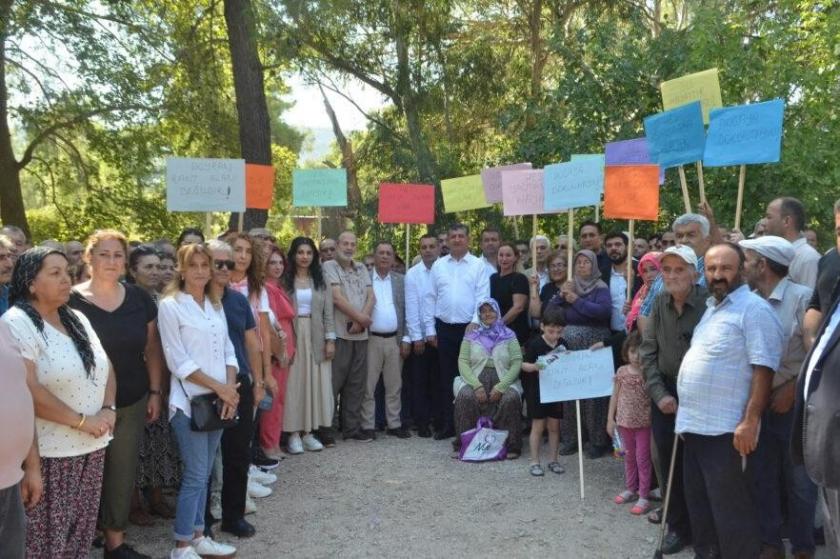 Doyran Deresi'nde HES yapılmak istenmesi yöre halkı tarafından protesto edildi