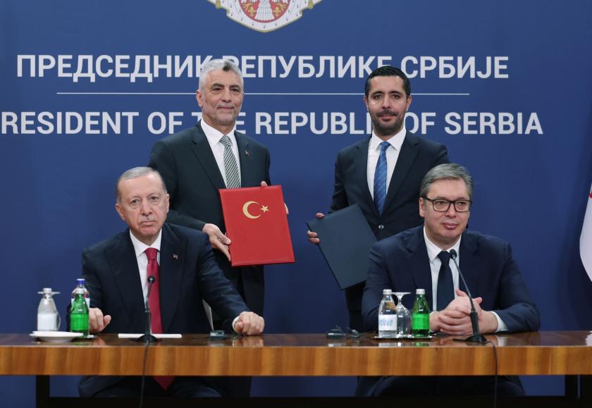 Tayyip Erdoğan ve Aleksandar Vucic imza töreninde