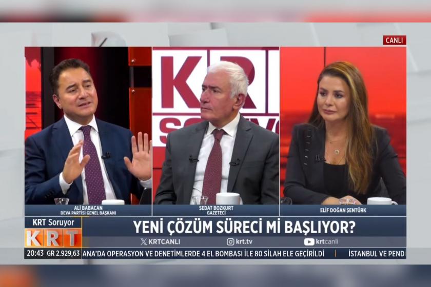 Ali Babacan KRT TV yayınında