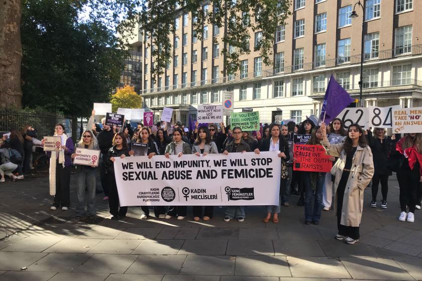 Türkiye’deki kadın cinayetleri Londra’da da protesto edildi