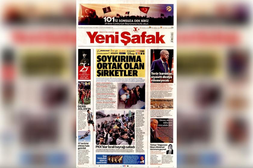 Yeni Şafak, Saha Expo'ya misafir edilen silah şirketlerini yazmadı