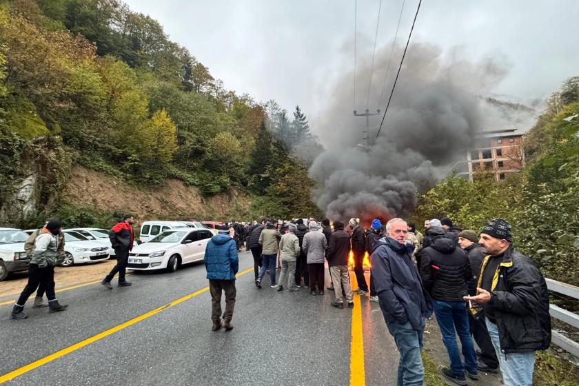 Trabzon Çaykara'da HES'e karşı mücadele eden halk