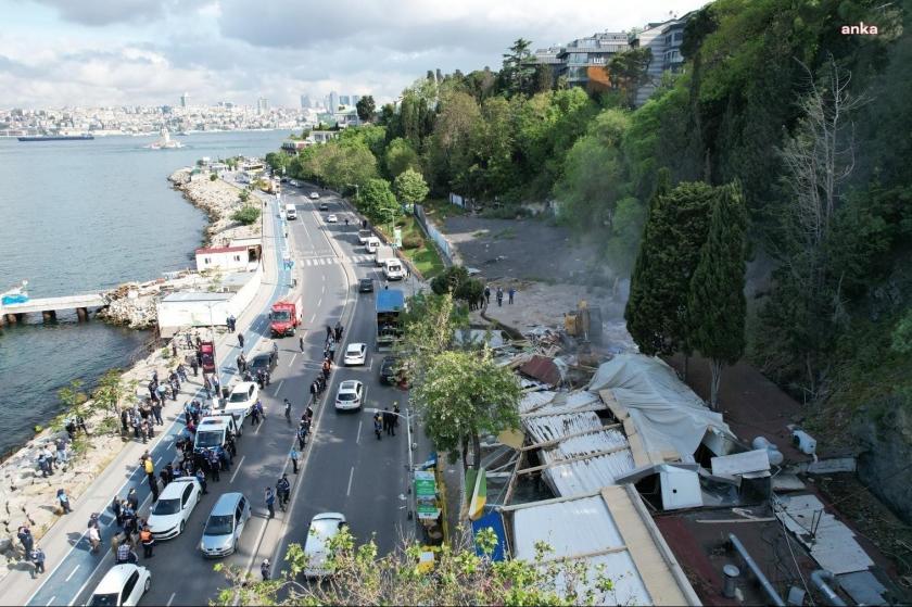 Üsküdar sahilindeki kaçak kafelerin yıkılması  