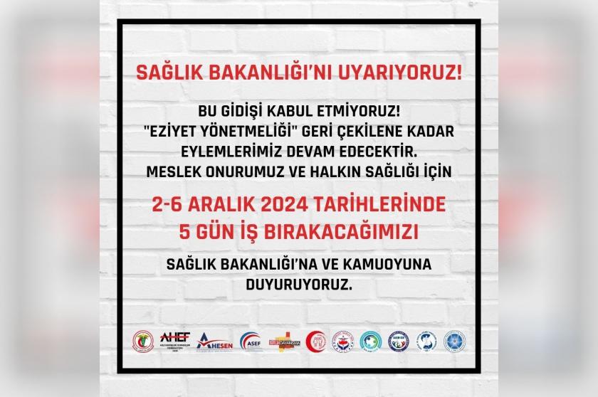 ttb iş bırakacağını duyurdu