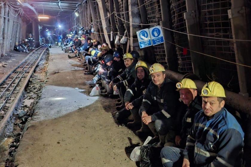 Çayırhan Termik Santralinin özelleştirmesine karşı işçiler madene kapandı