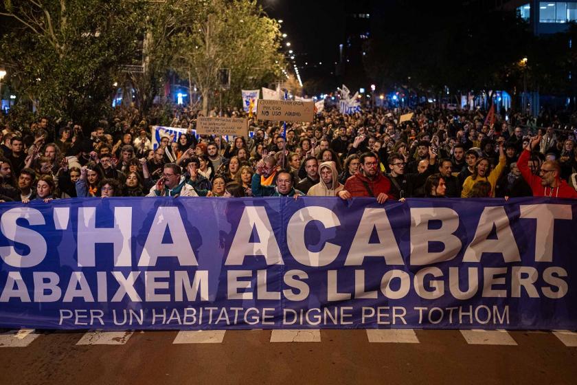 Barcelonalıların protestosu 