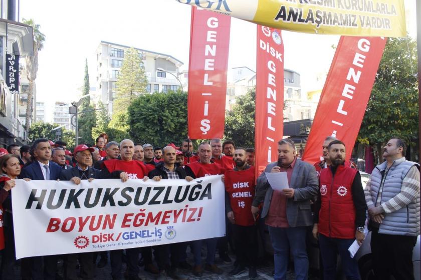 Adana'da genel-iş şubeleri basın açıklaması yaptı