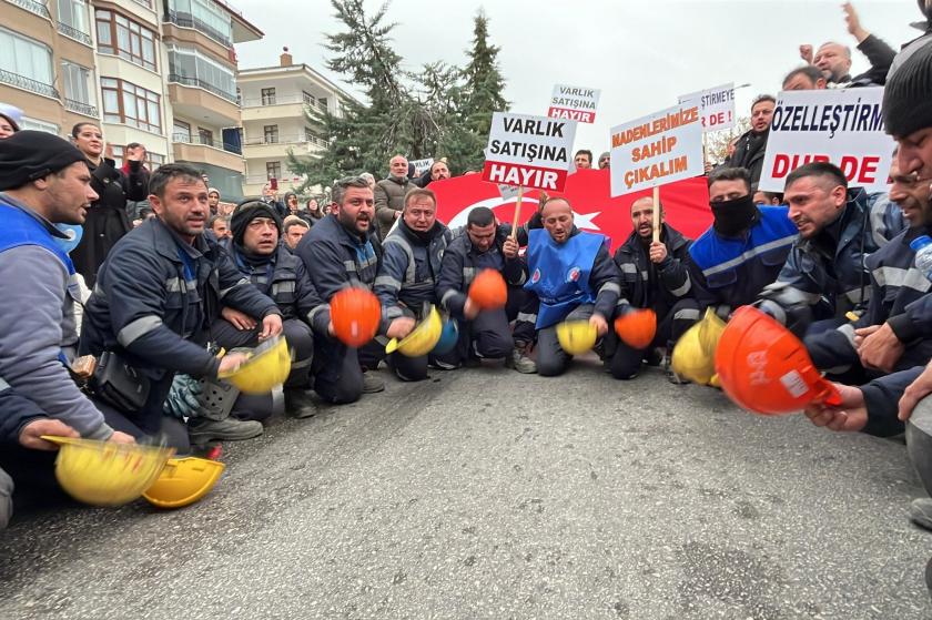 Çayırhan madeni işçileri Ankara'ya yürüyor