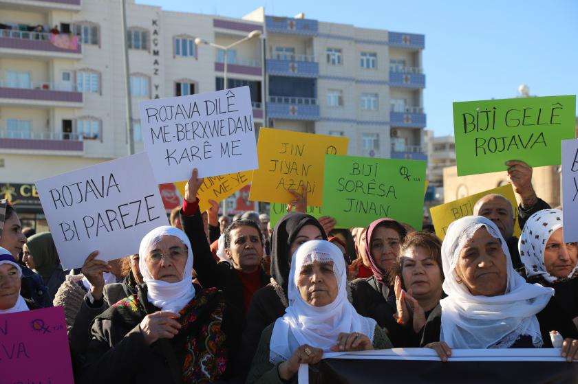 Rojava ile dayanışma eylemi