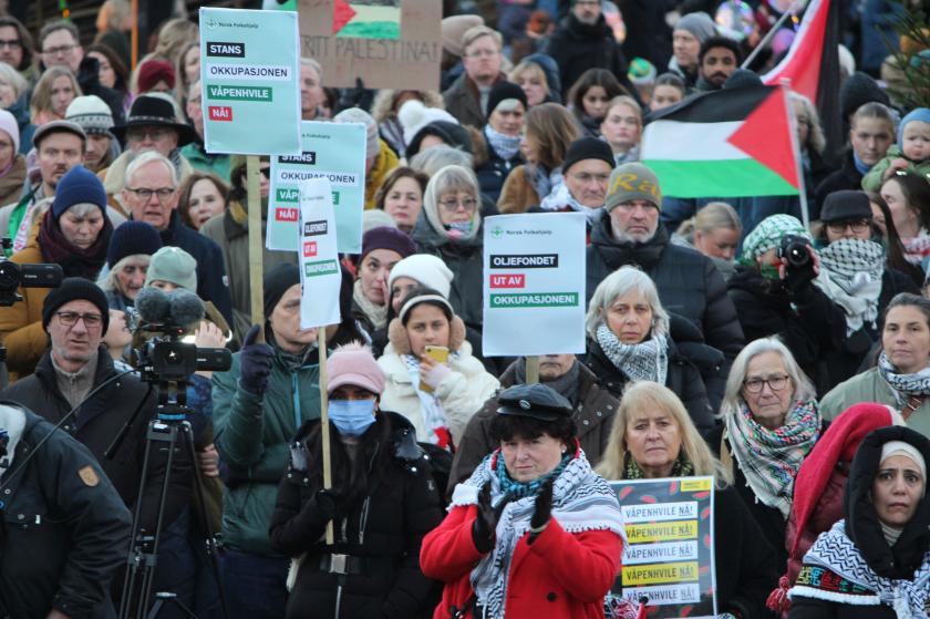 Oslo'da Filistin için eylem