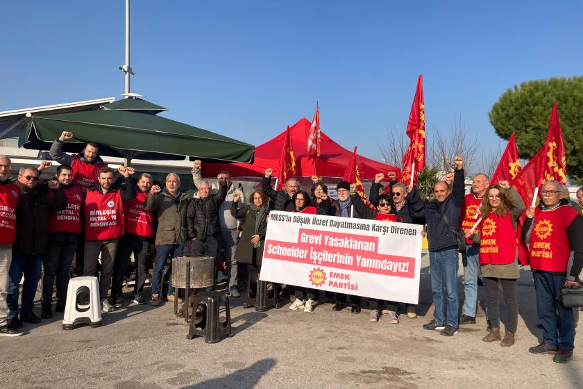 Emek Partisi grevdeki Schneider işçilerini ziyaret etti