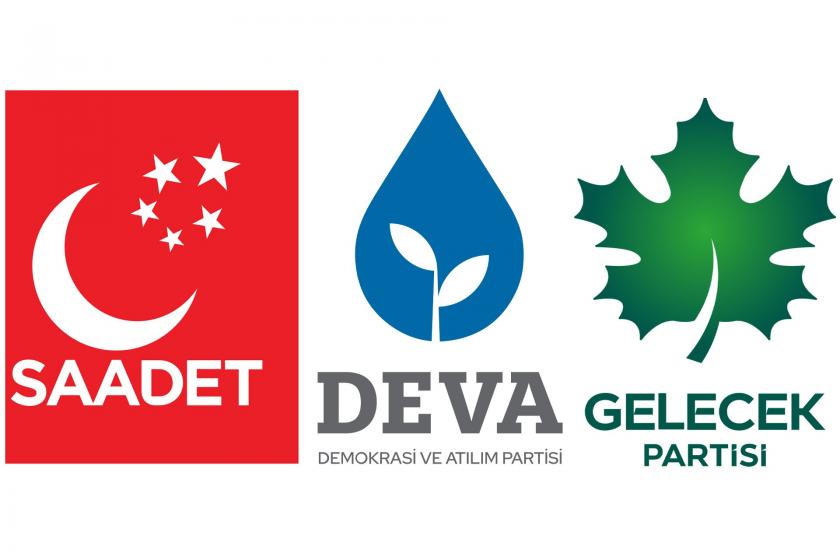 Saadet, Deva ve Gelecek partisi logoları