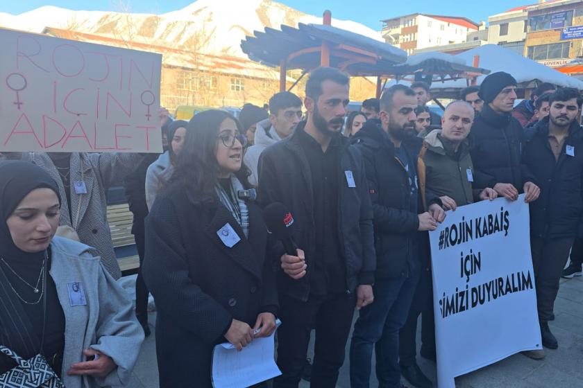 Hakkari'de Rojin Kabaiş için basın açıklaması düzenlendi 