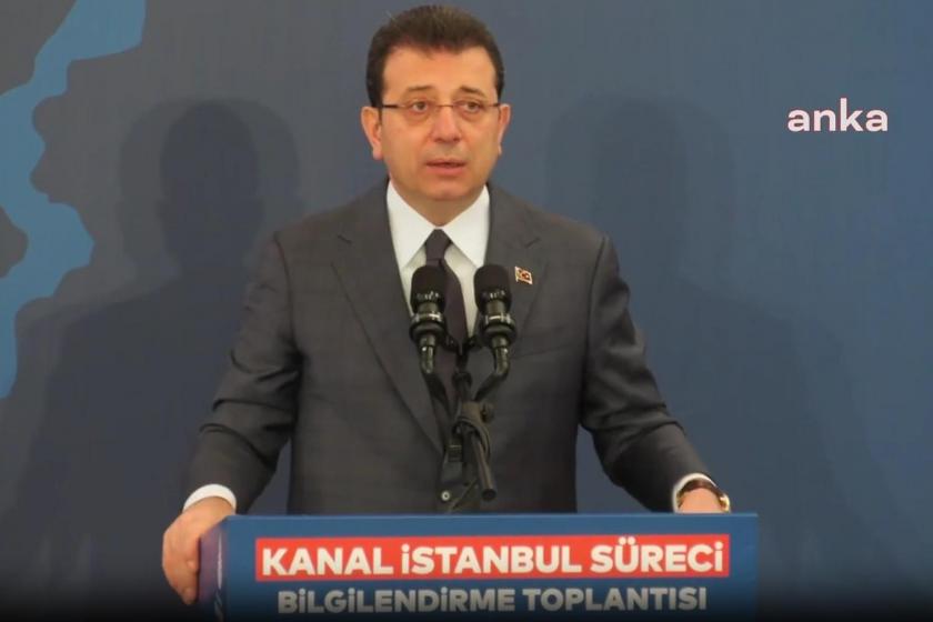 Kanal İstanbul Süreci bilgilendirme toplantısında konuşan İBB Başkanı Ekrem İmamoğlu