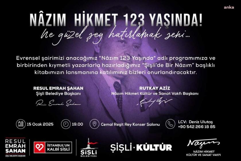 Nazım Hikmet'i anma afişi