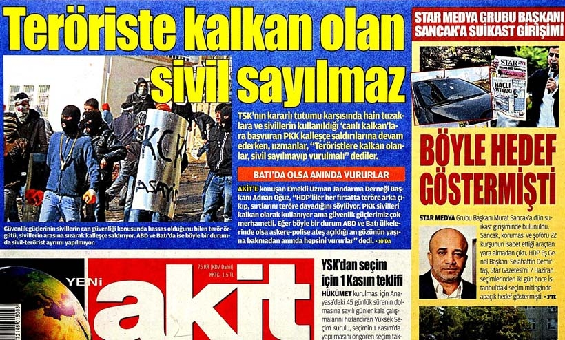 Akit, sivillerin öldürülmesi için çağrı yaptı