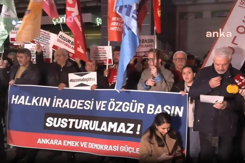 Ankara Emek ve Demokrasi Güçleri: Halkların iradesi gasbedilemez, özgür basın susturulamaz