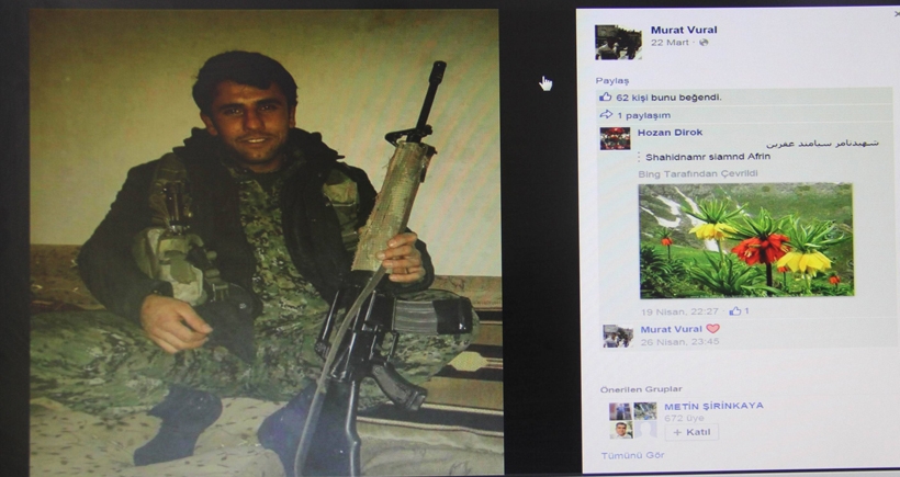 Facebook'ta YPG'li fotoğrafı paylaştığı için tutuklandı